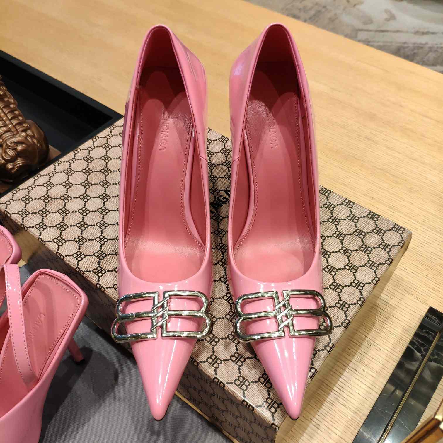 Balenciaga BB Leather Pumps - DopestKickz