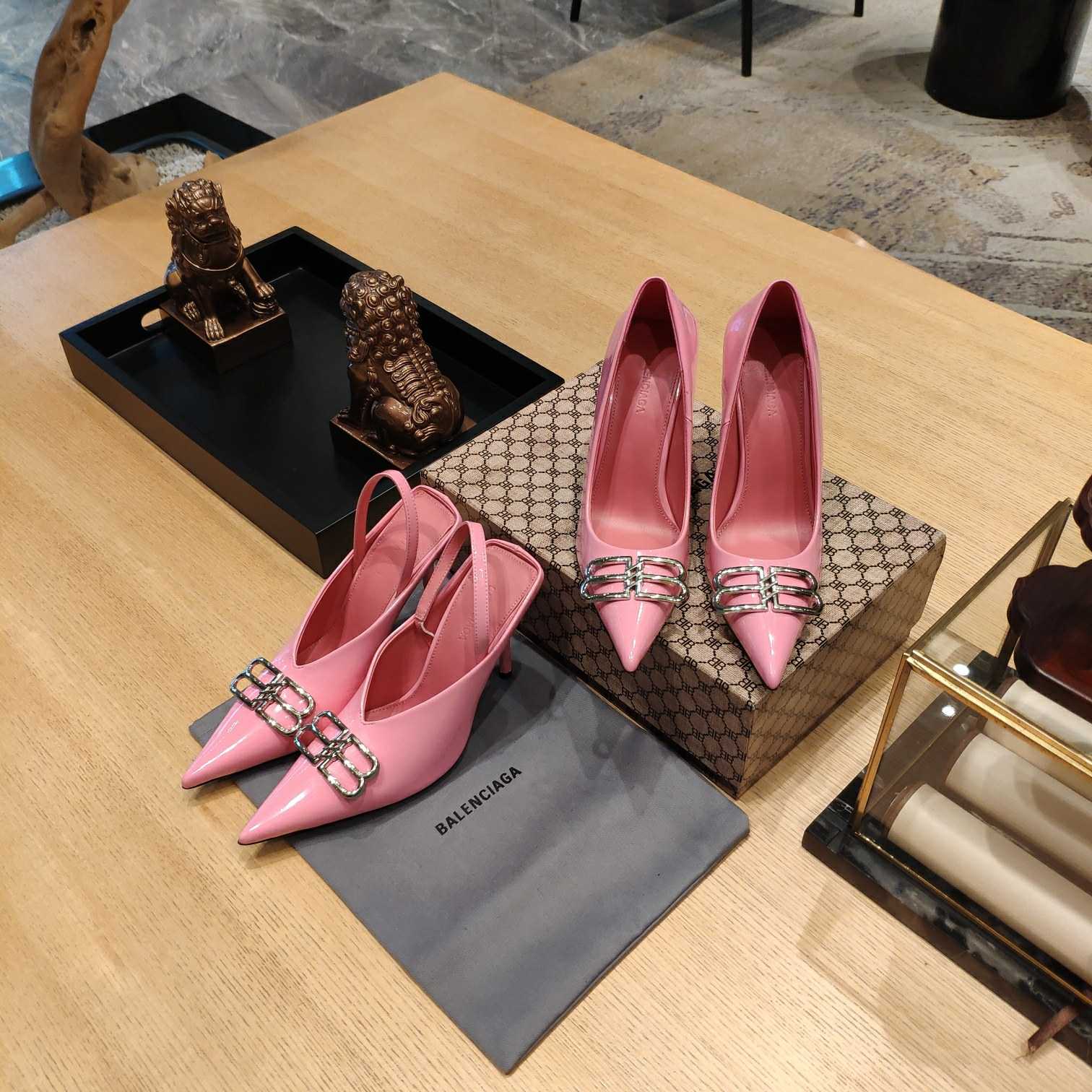 Balenciaga BB Leather Pumps - DopestKickz