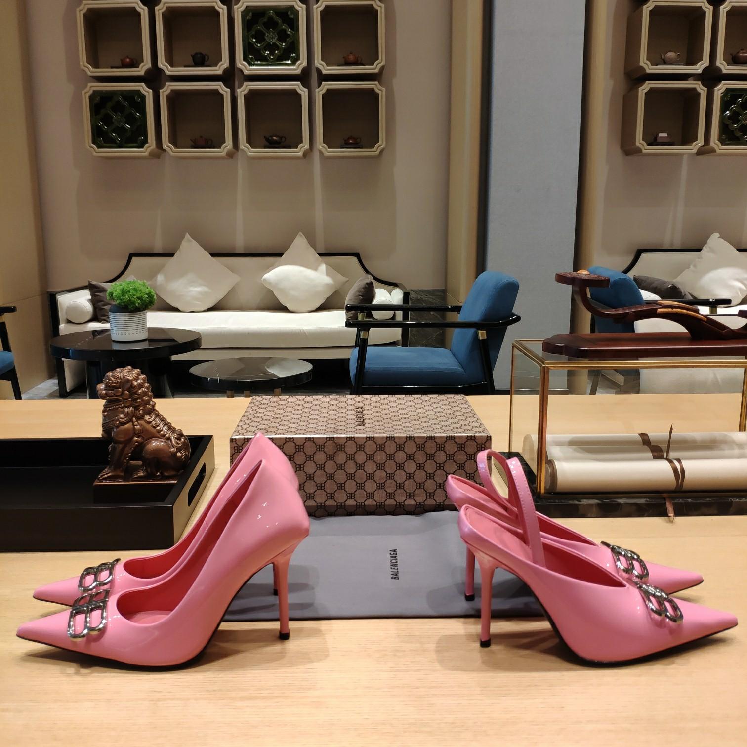 Balenciaga BB Leather Pumps - DopestKickz