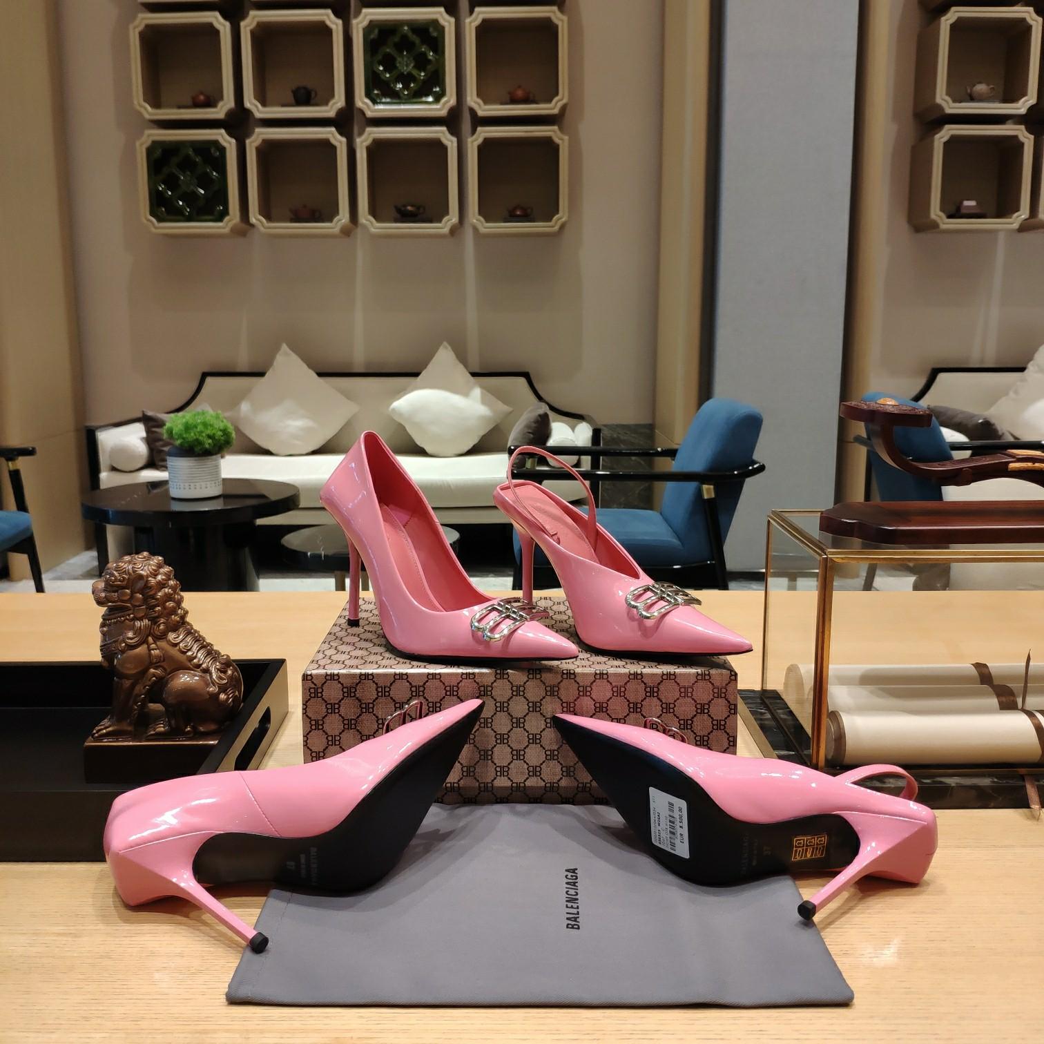 Balenciaga BB Leather Pumps - DopestKickz