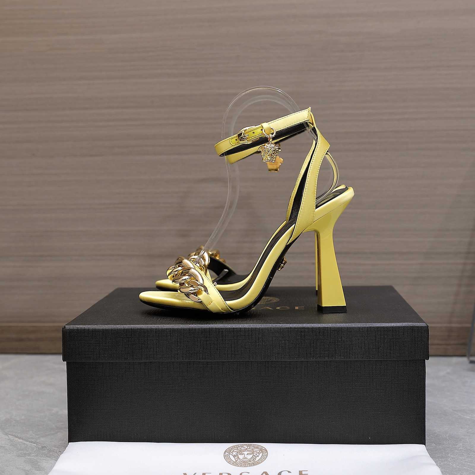 Versace Medusa Chain High Heel Sandals - DopestKickz