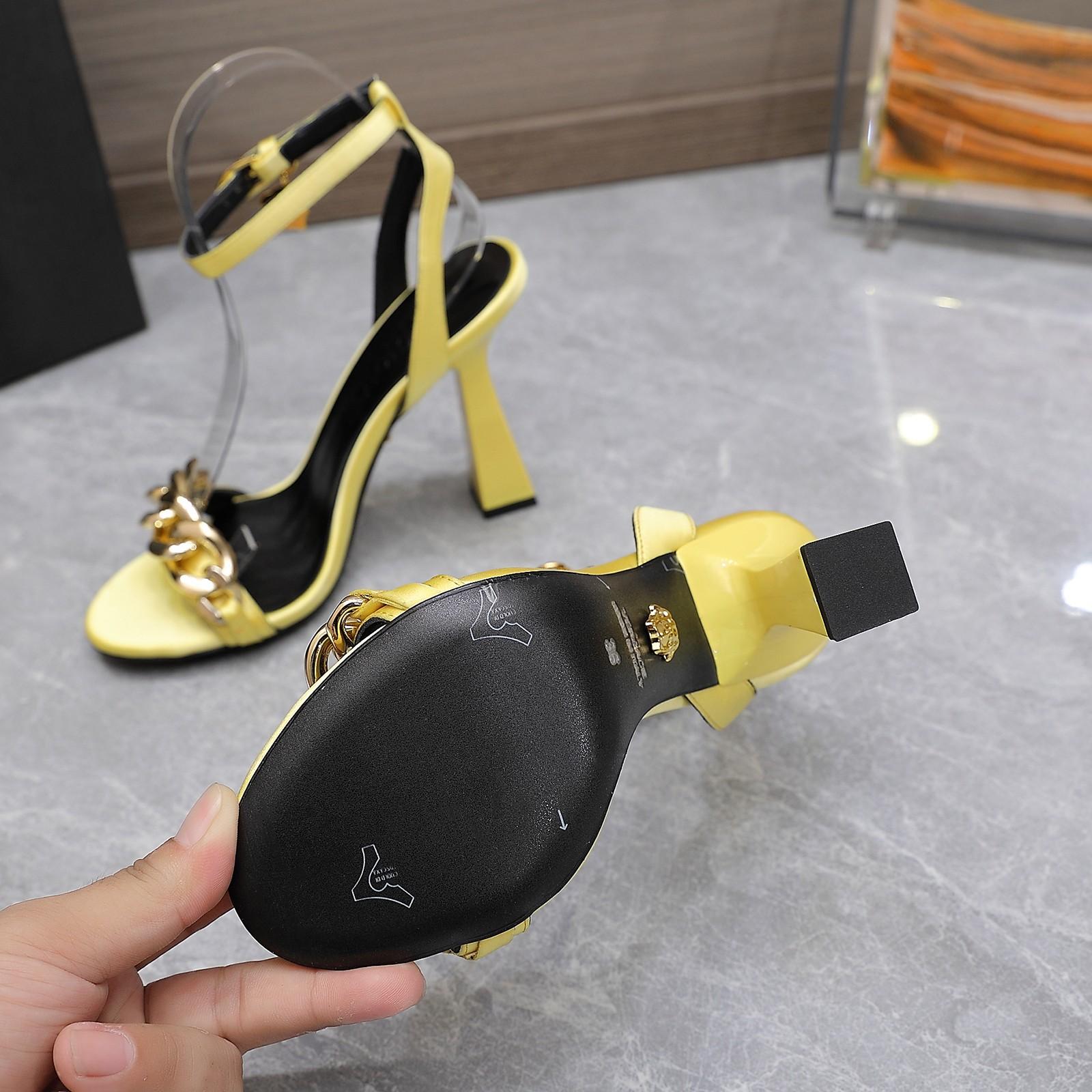 Versace Medusa Chain High Heel Sandals - DopestKickz