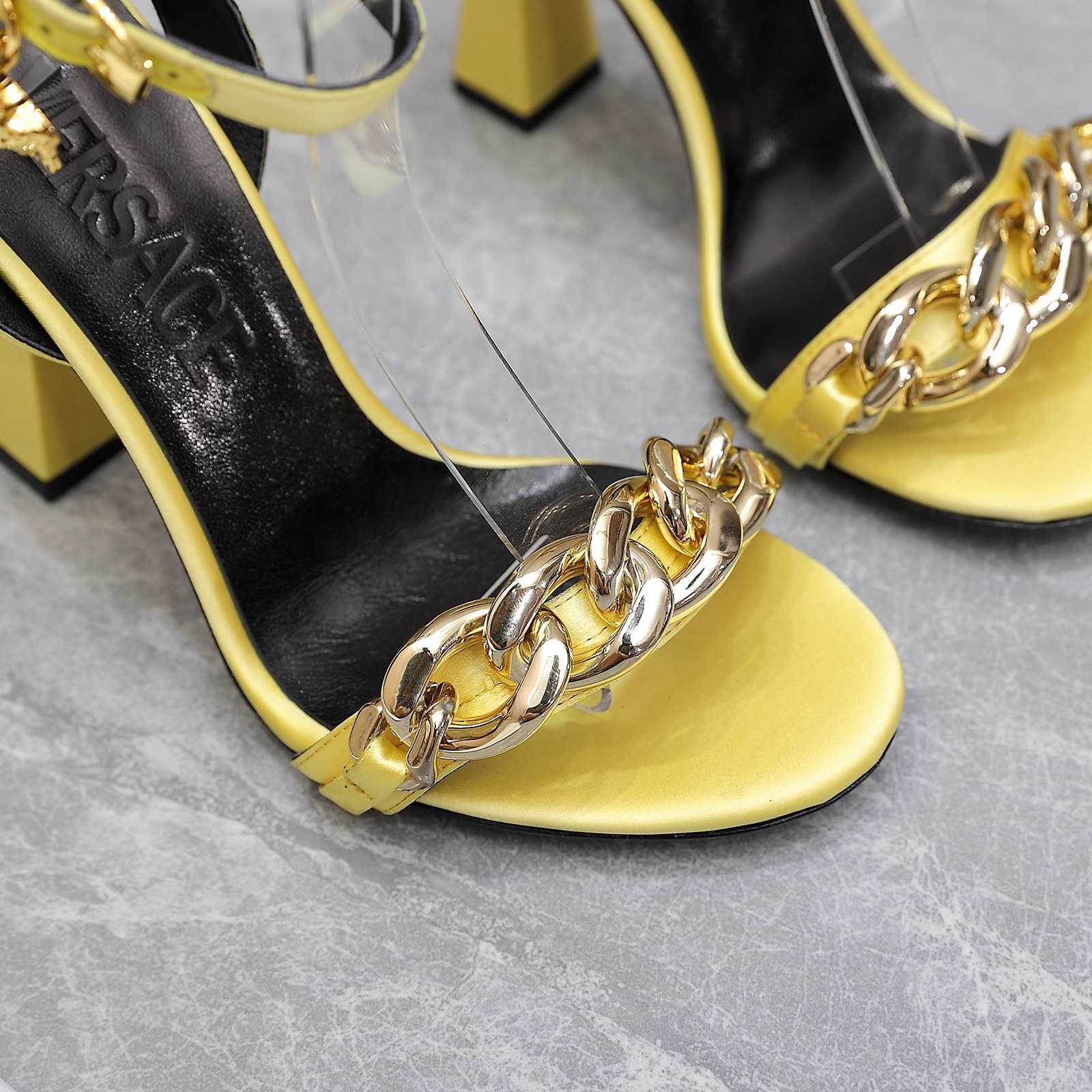 Versace Medusa Chain High Heel Sandals - DopestKickz