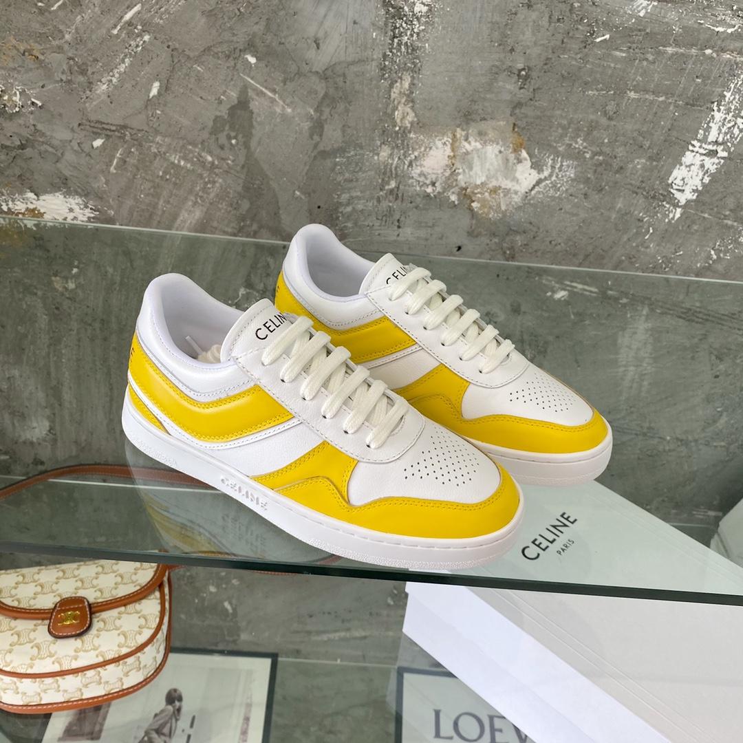 Celine Trainer Low Lace-Up Sneaker In Calfskin - DopestKickz