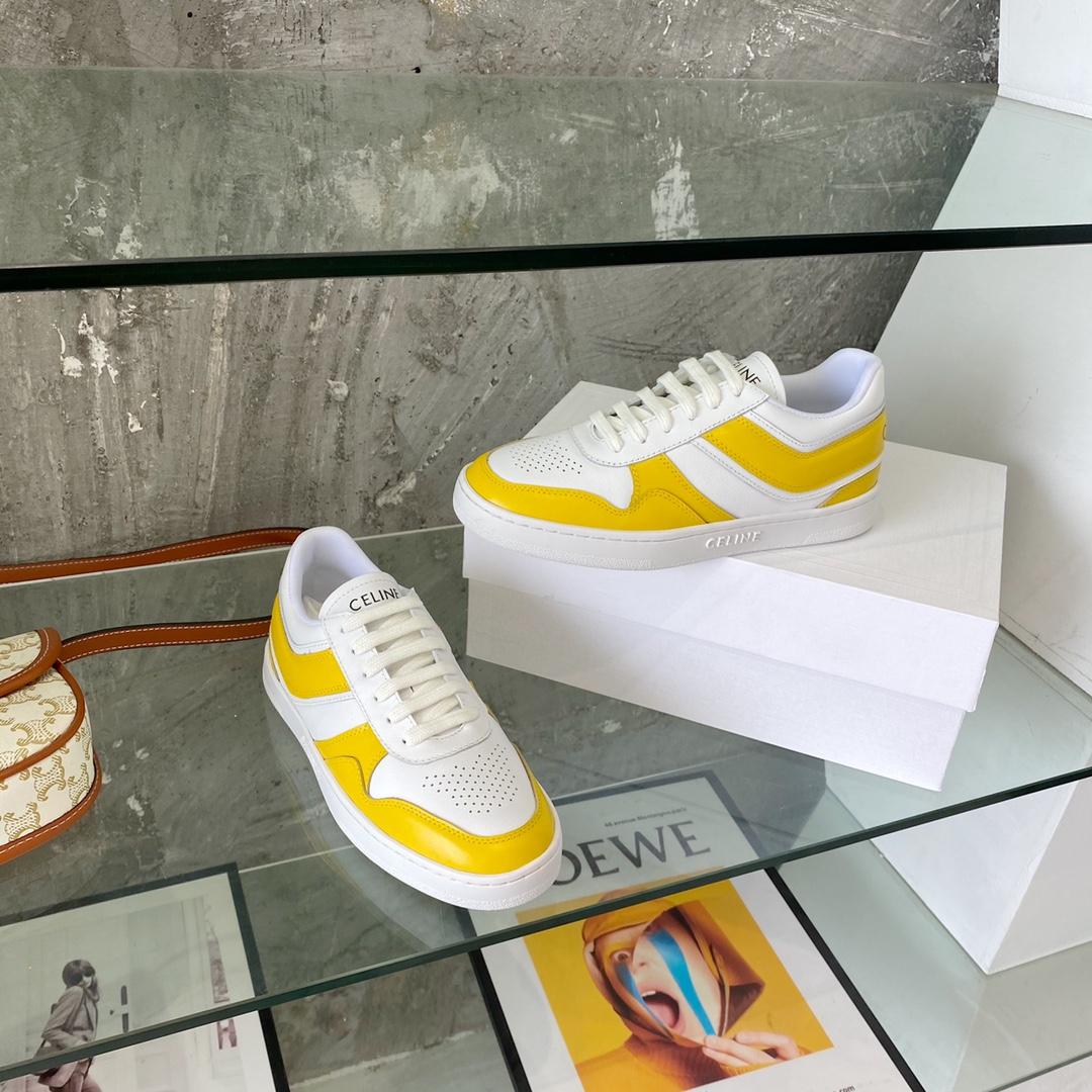 Celine Trainer Low Lace-Up Sneaker In Calfskin - DopestKickz