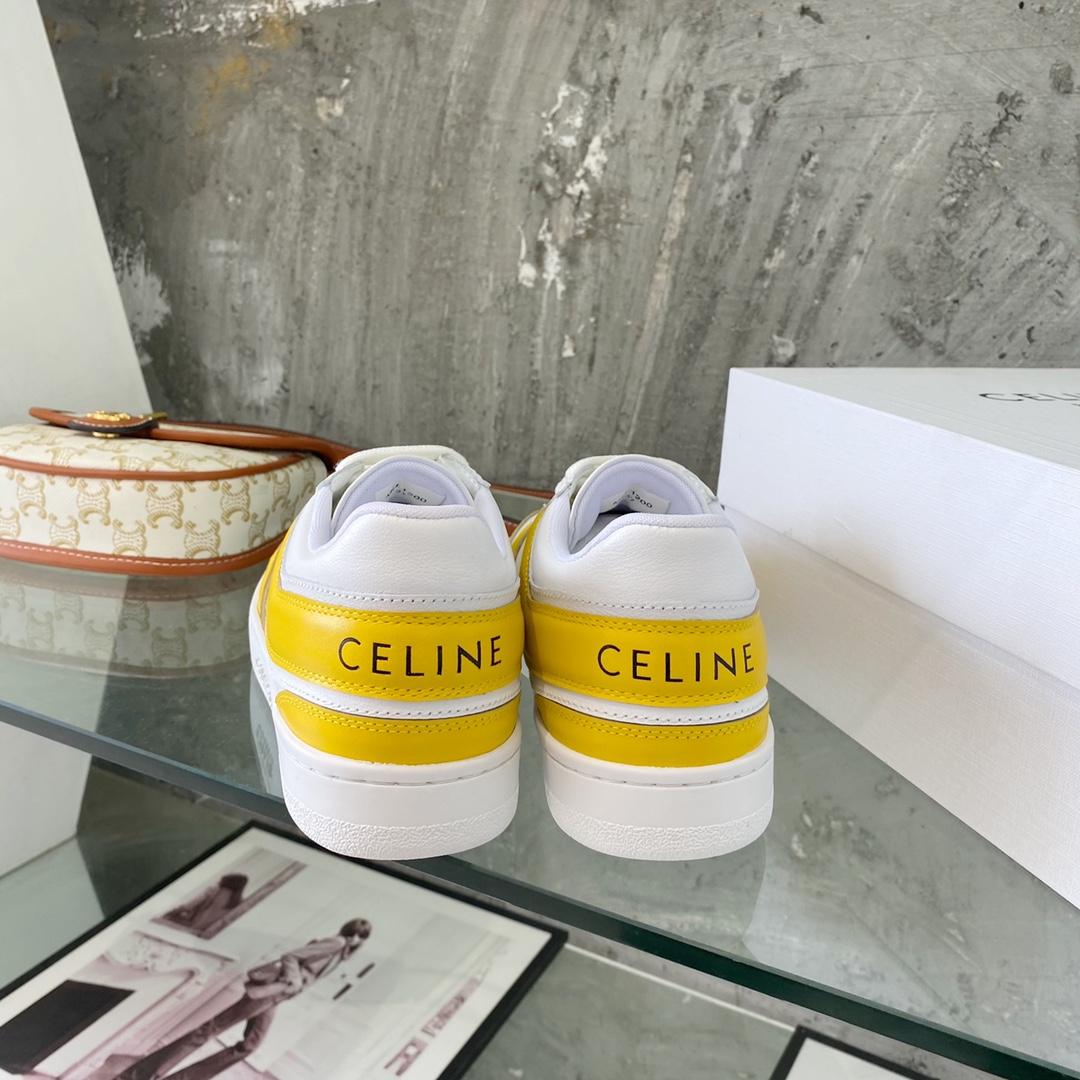 Celine Trainer Low Lace-Up Sneaker In Calfskin - DopestKickz