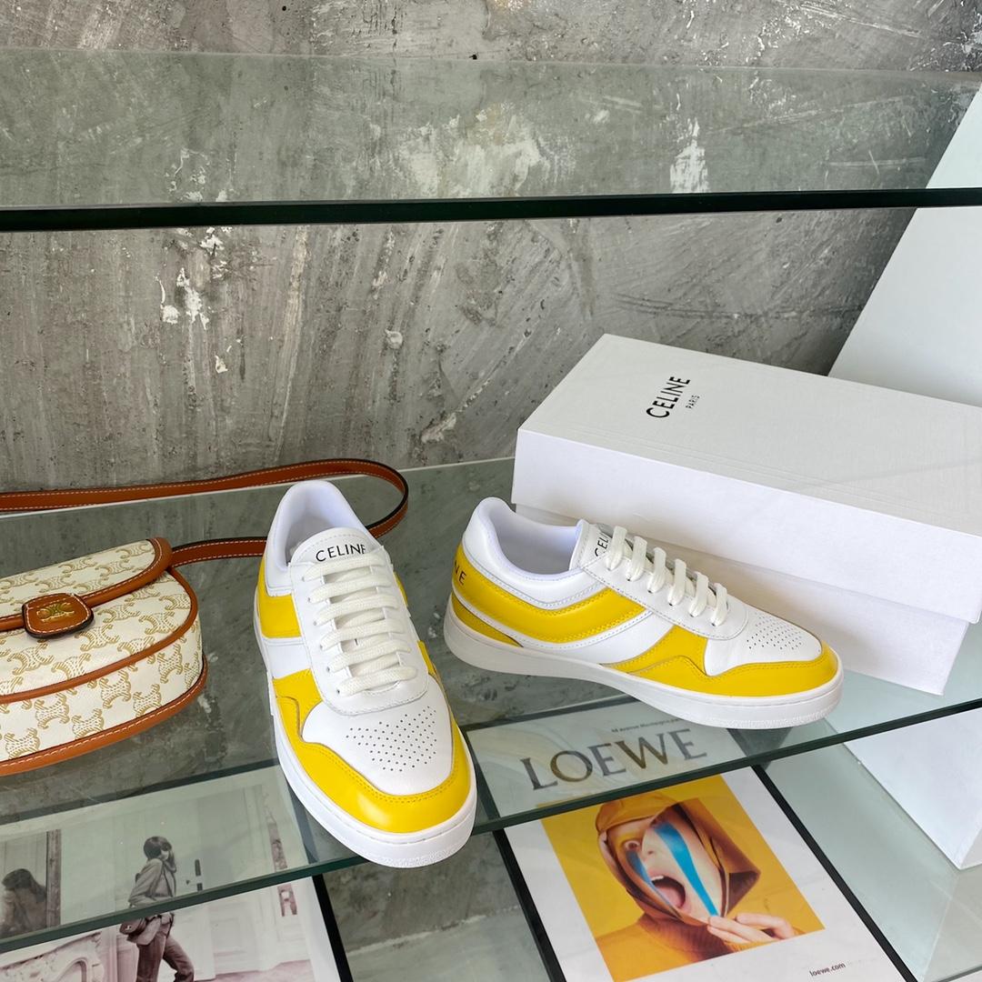 Celine Trainer Low Lace-Up Sneaker In Calfskin - DopestKickz