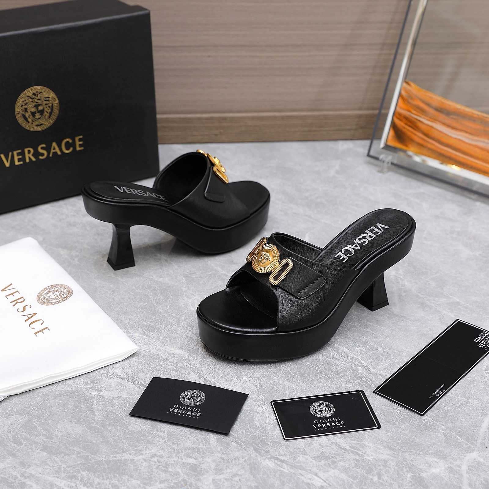 Versace Medusa Biggie Crystal Mules - DopestKickz