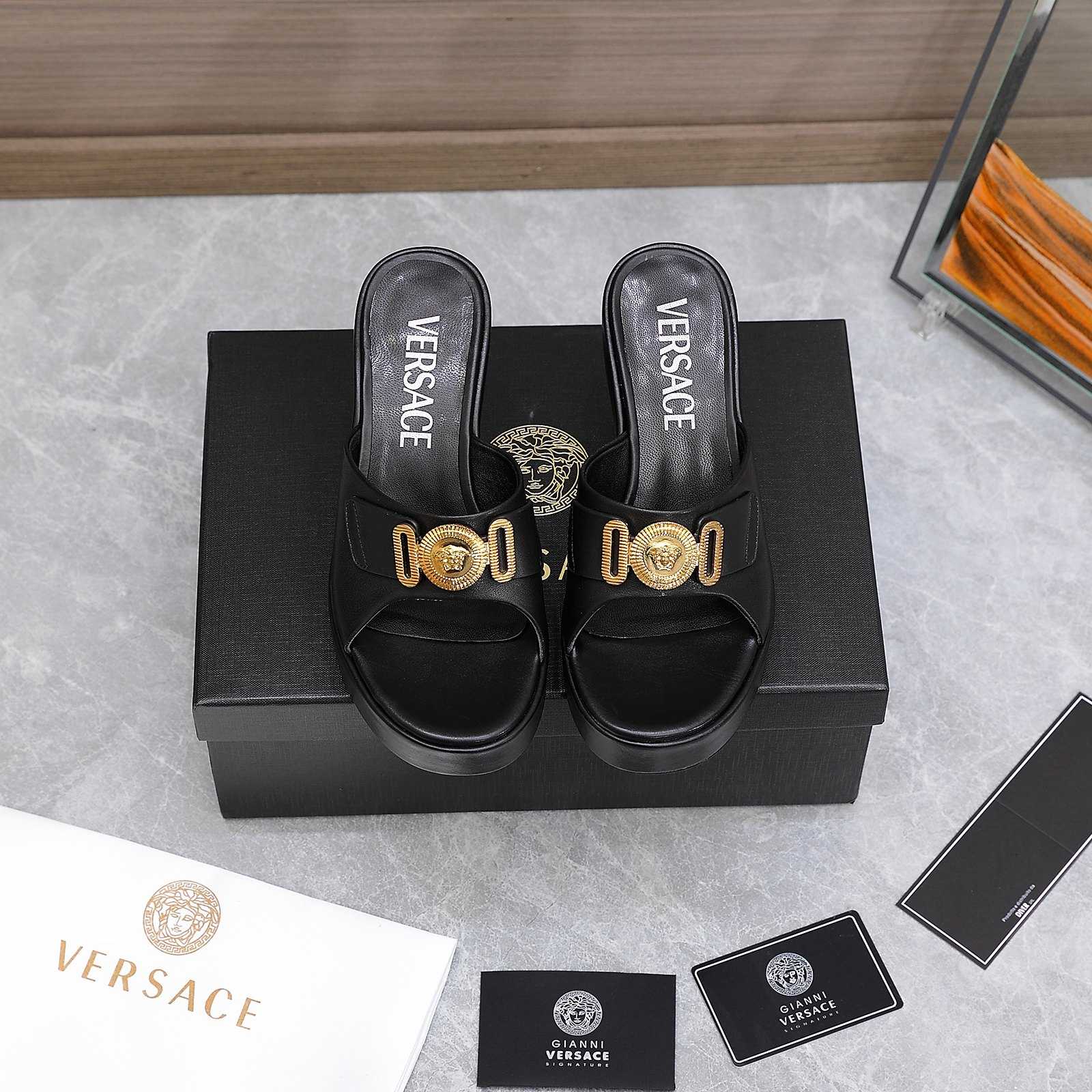 Versace Medusa Biggie Crystal Mules - DopestKickz