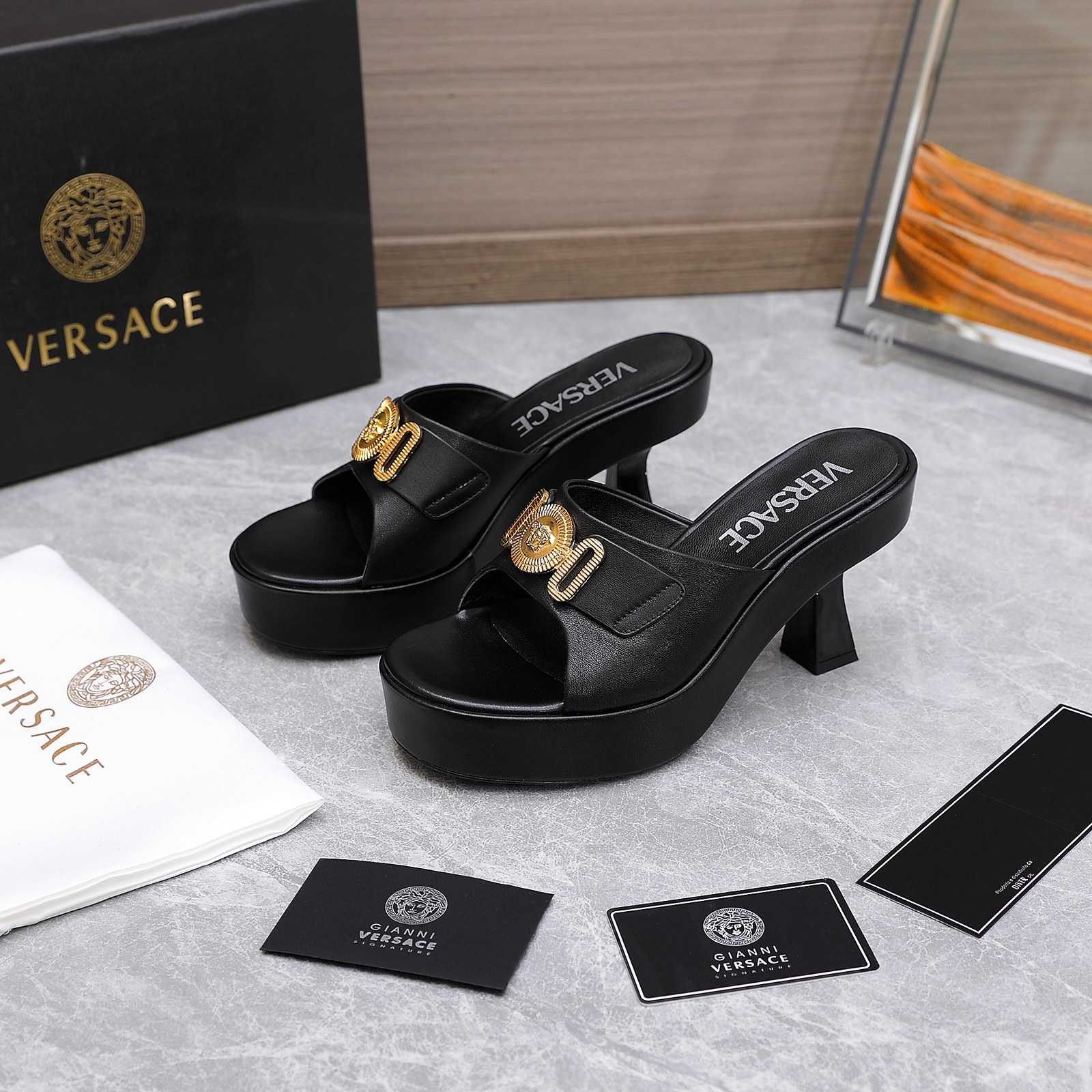Versace Medusa Biggie Crystal Mules - DopestKickz