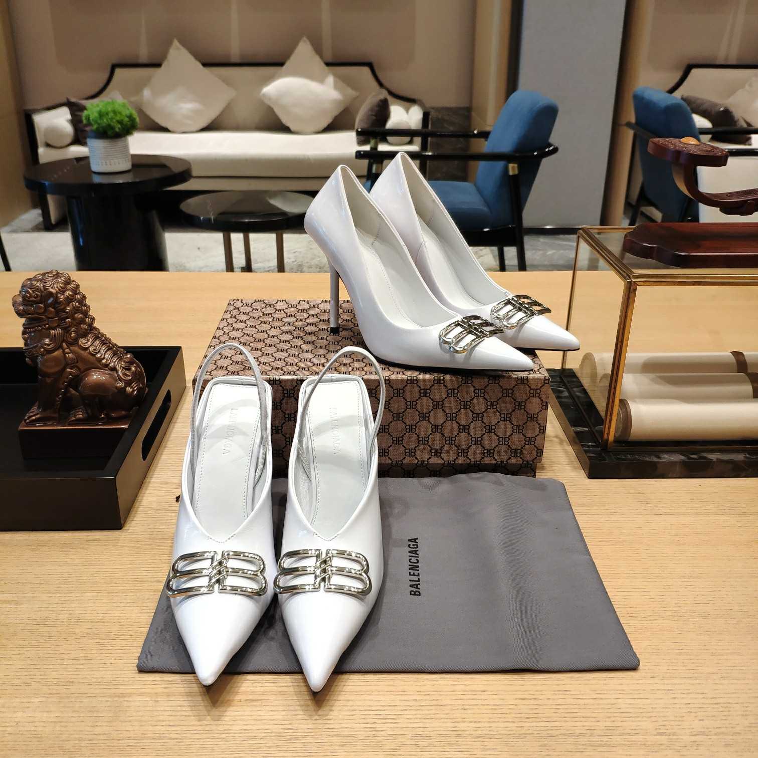 Balenciaga BB Leather Pumps - DopestKickz