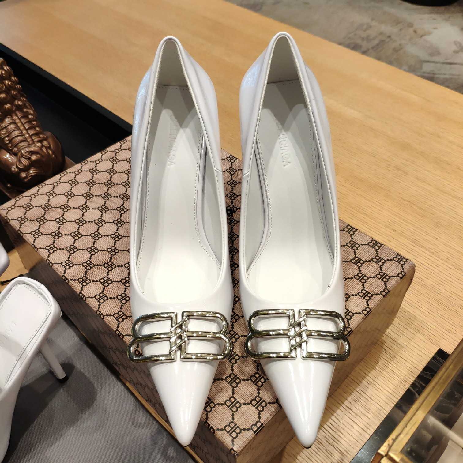 Balenciaga BB Leather Pumps - DopestKickz