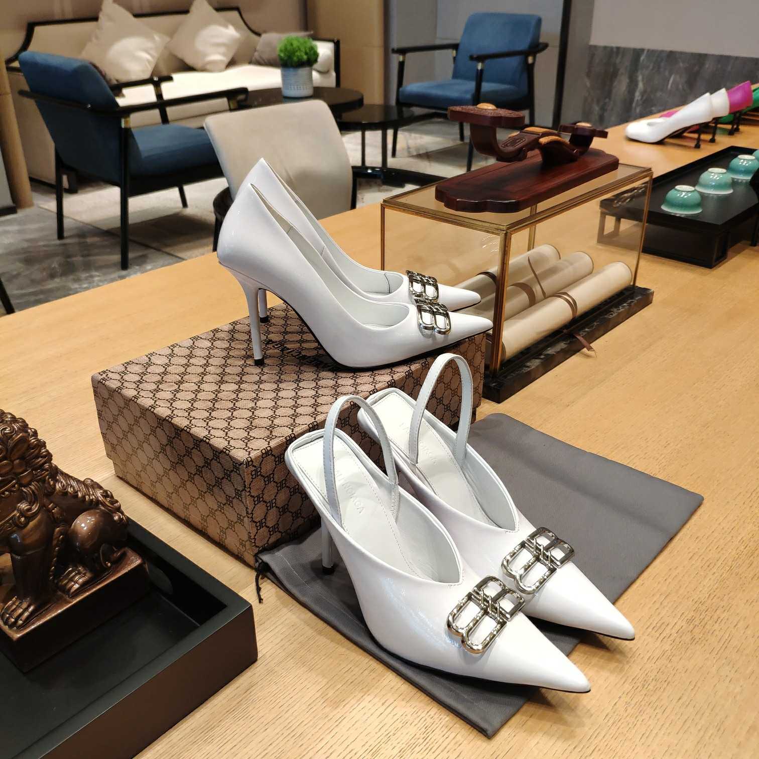 Balenciaga BB Leather Pumps - DopestKickz