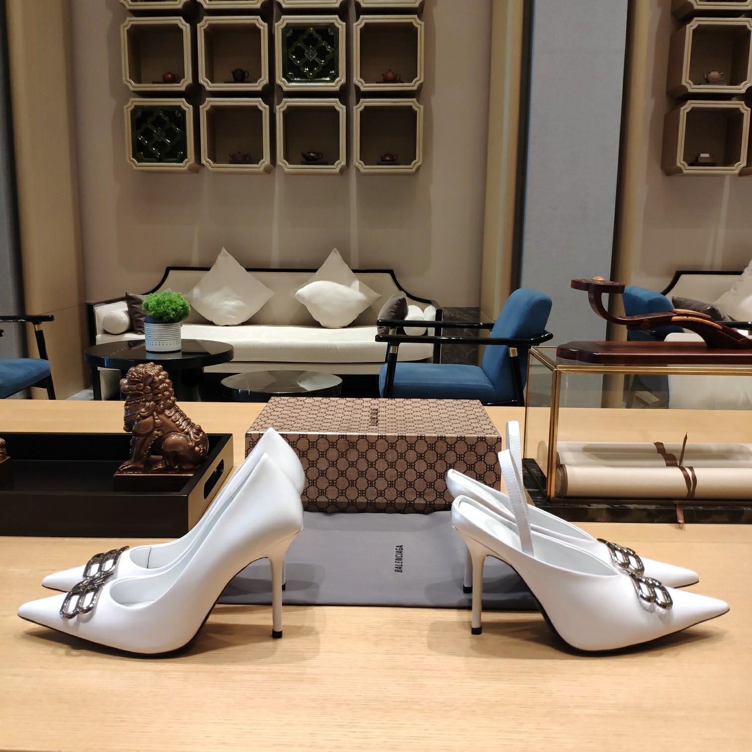 Balenciaga BB Leather Pumps - DopestKickz