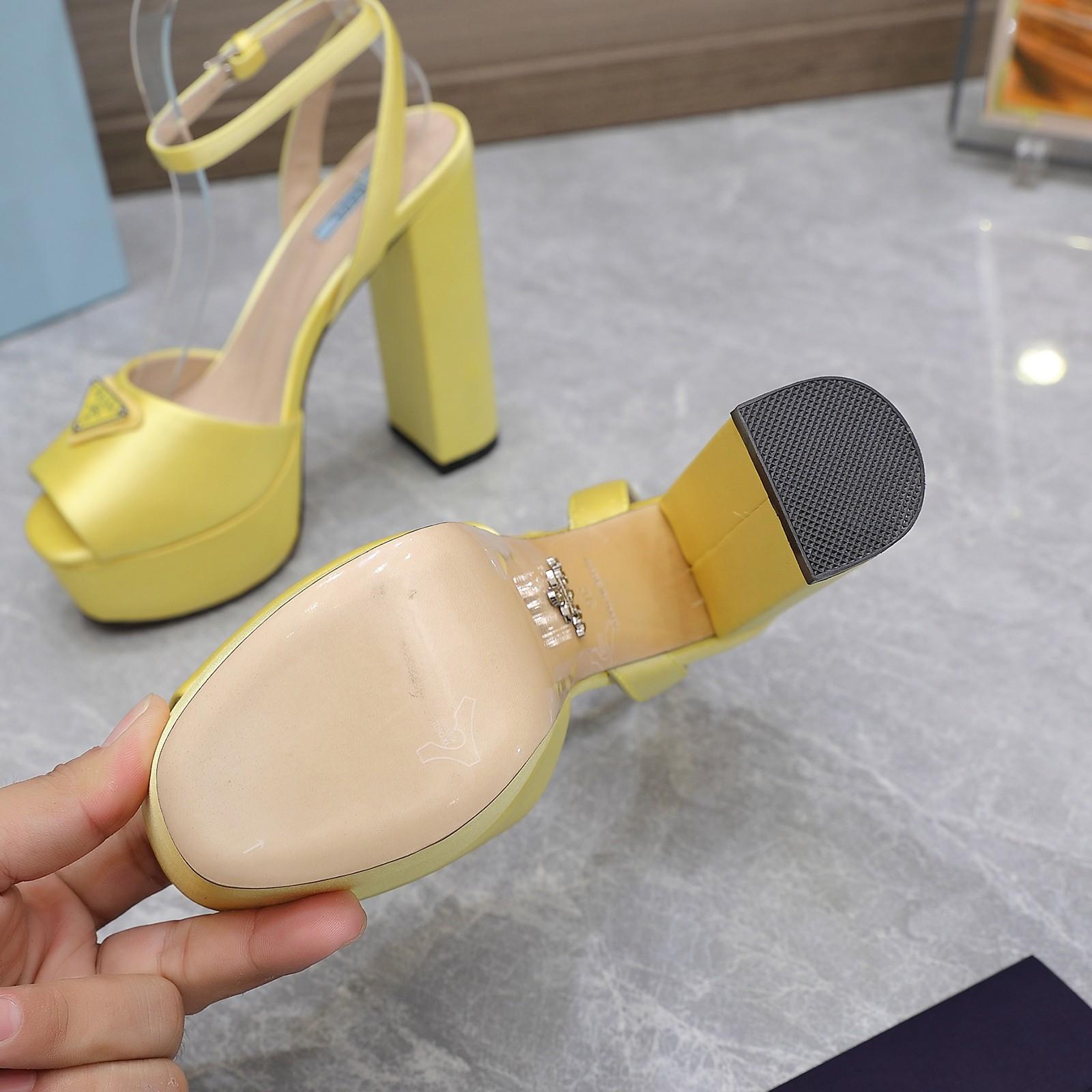 Prada High-Heeled Satin Sandals - DopestKickz