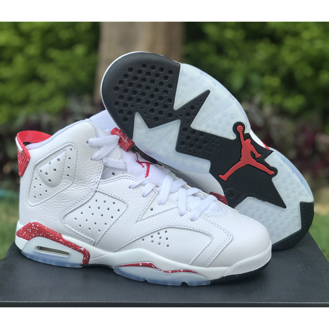Air Jordan 6 “Red Oreo”GS Sneaker      384665-162  - DopestKickz