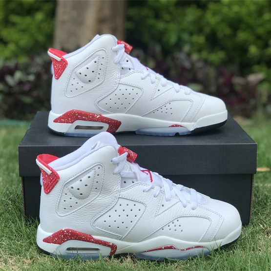 Air Jordan 6 “Red Oreo”GS Sneaker      384665-162  - DopestKickz