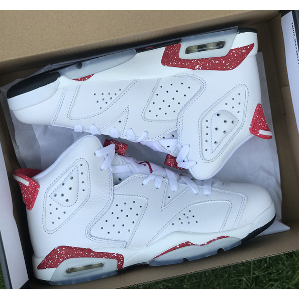 Air Jordan 6 “Red Oreo”GS Sneaker      384665-162  - DopestKickz