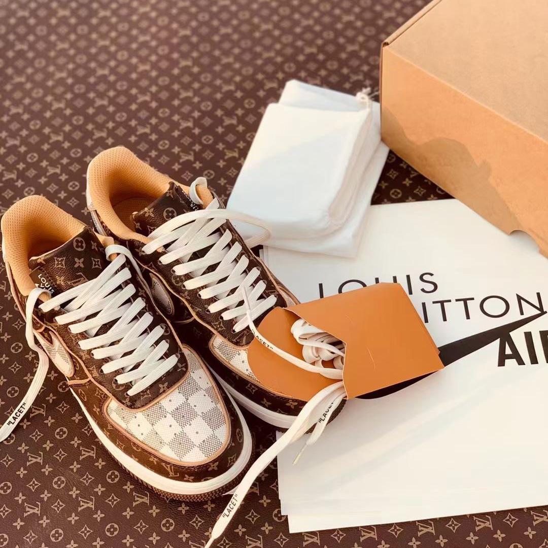 Louis Vuitton x Nike Air Force 1 Sneaker(Upon UK Size) - DopestKickz