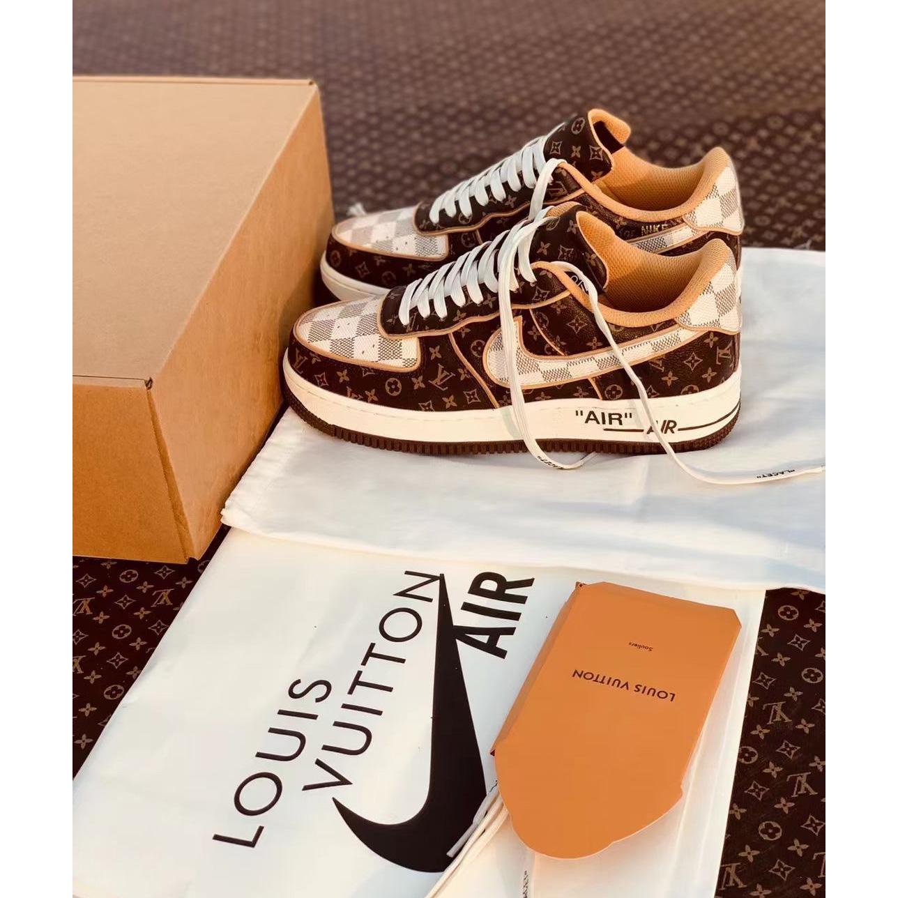 Louis Vuitton x Nike Air Force 1 Sneaker(Upon UK Size) - DopestKickz