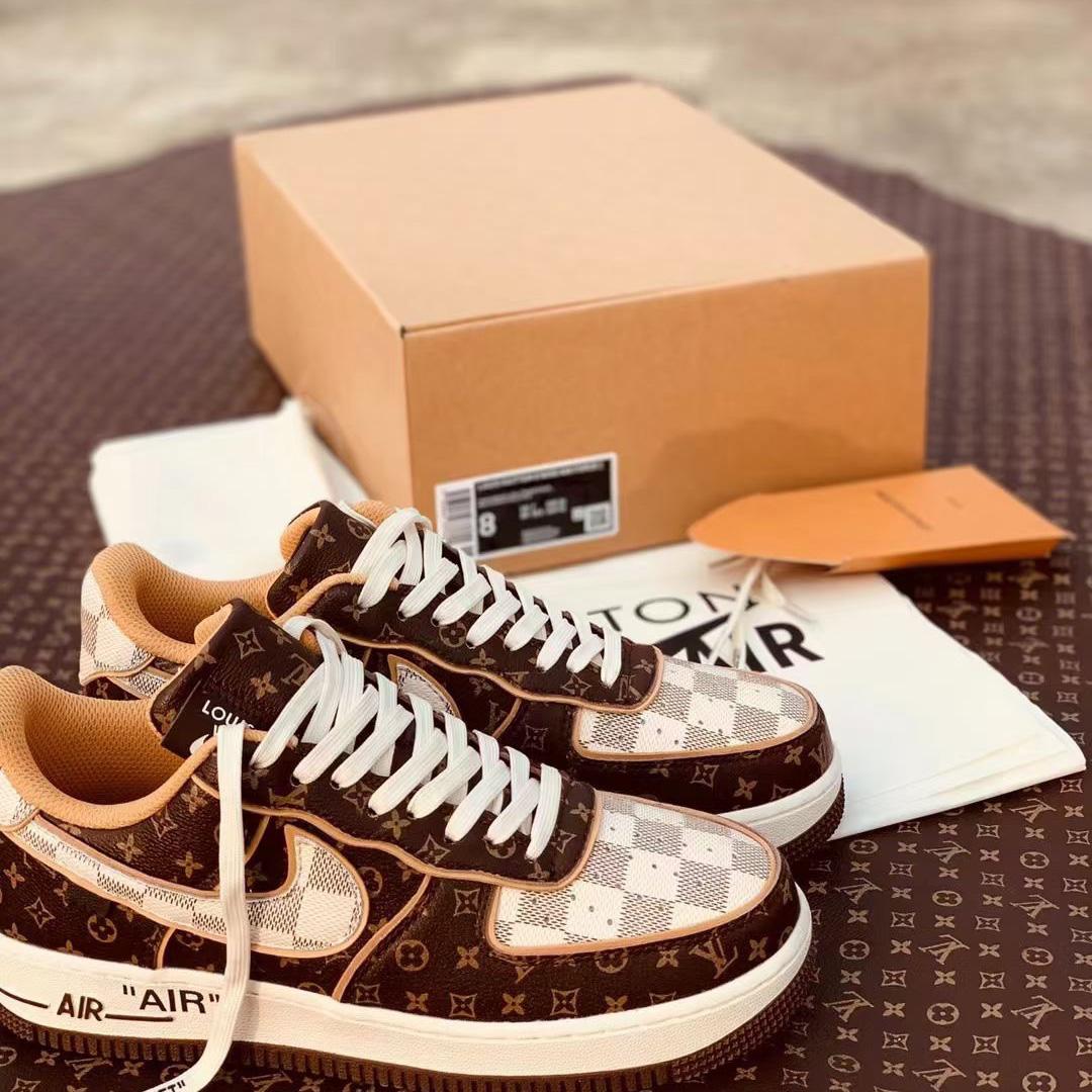 Louis Vuitton x Nike Air Force 1 Sneaker(Upon UK Size) - DopestKickz