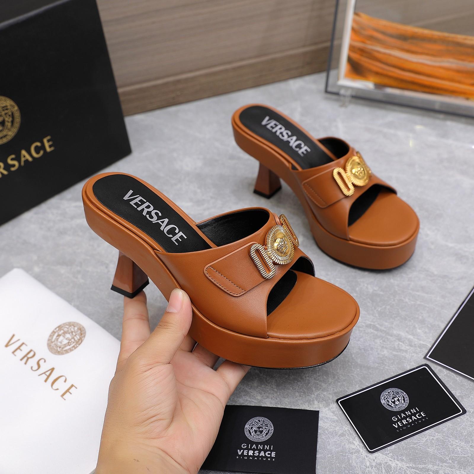 Versace Medusa Biggie Crystal Mules - DopestKickz