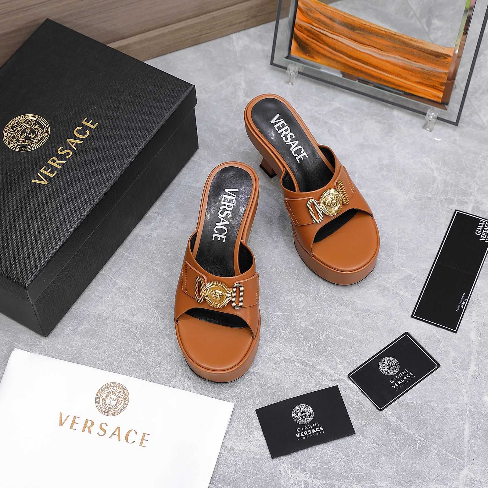 Versace Medusa Biggie Crystal Mules - DopestKickz