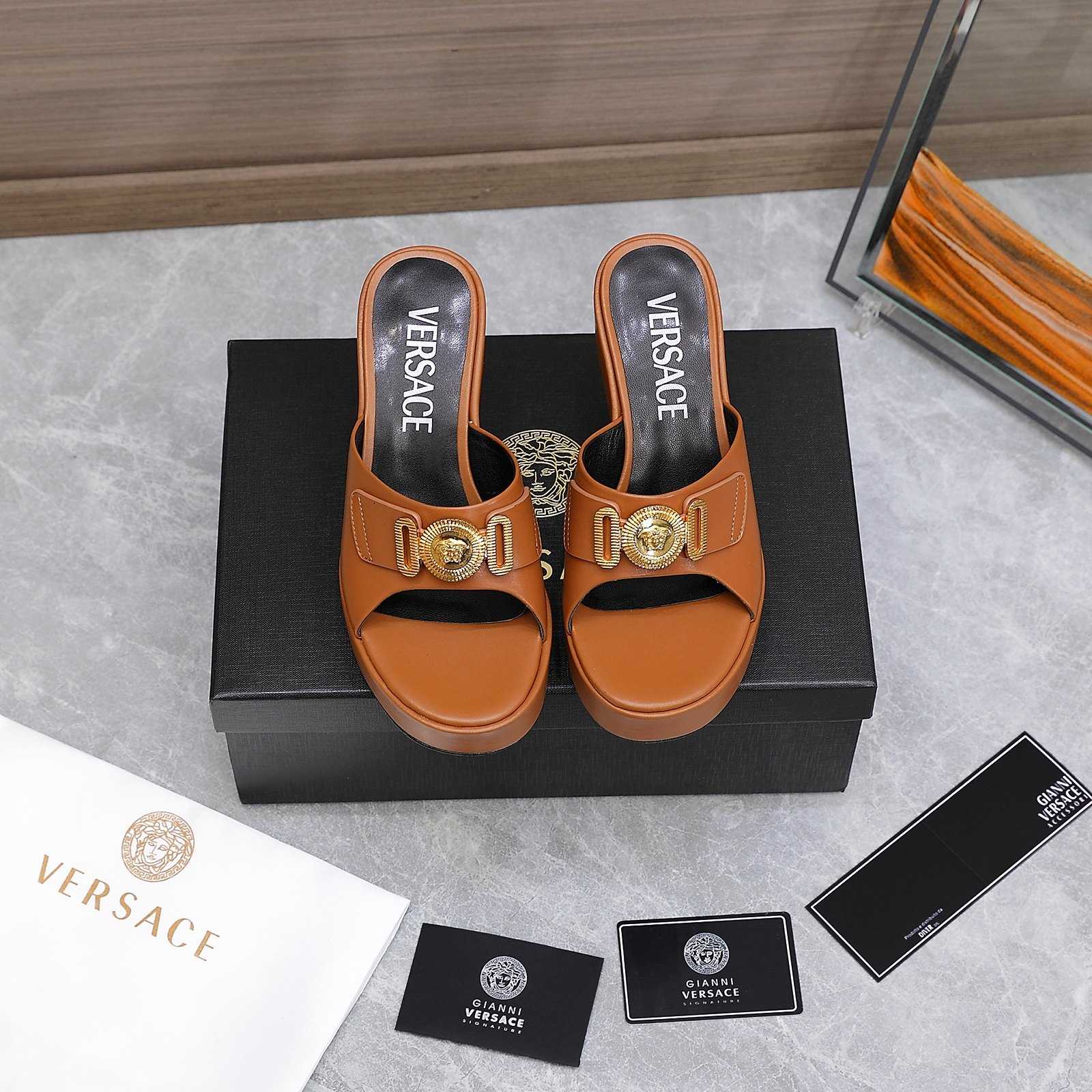 Versace Medusa Biggie Crystal Mules - DopestKickz