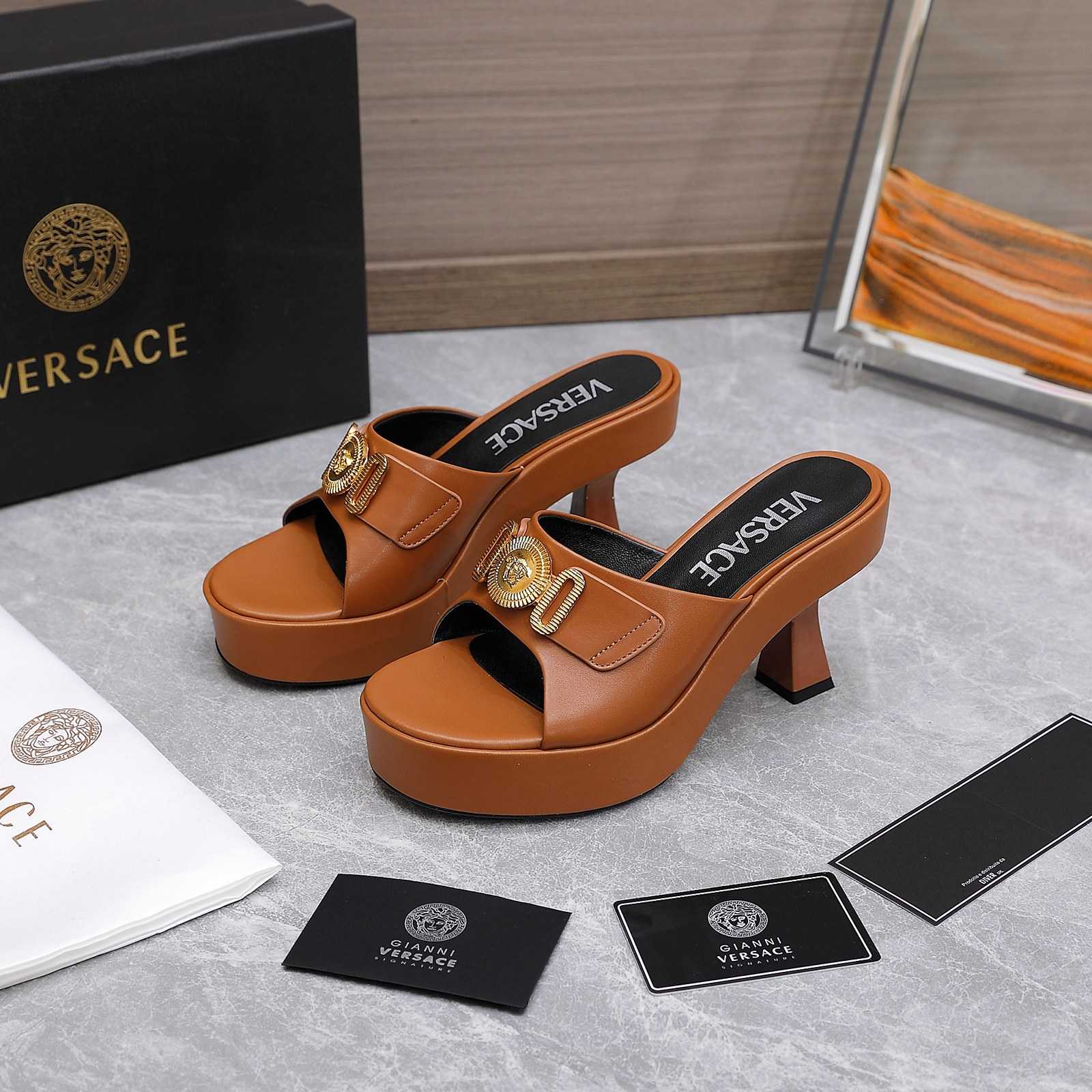 Versace Medusa Biggie Crystal Mules - DopestKickz