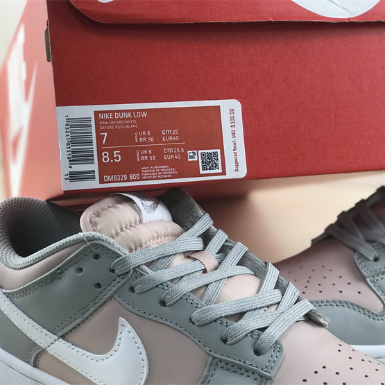 Nike Dunk Low “Pink / Grey” Sneakers     DM8329-600 - DopestKickz