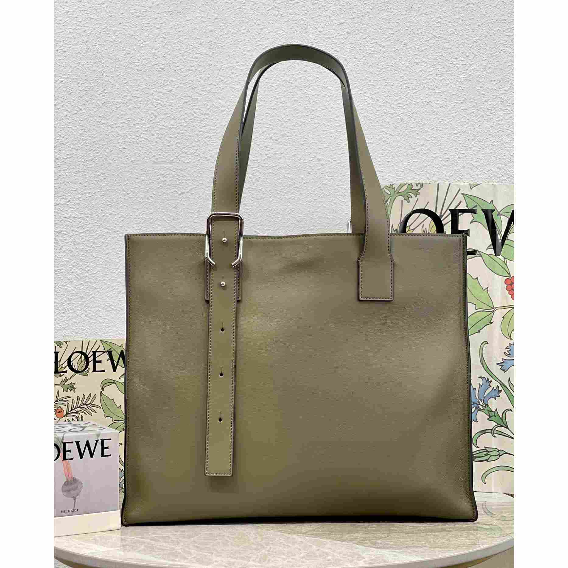 Loewe Buckle Horizontal Tote In Classic Calfskin(38.7-32.9-9.2cm) - DopestKickz