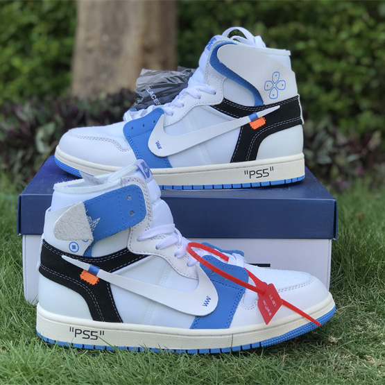 Sony PlayStation 5 x OFF-WHITE x Air Jordan 1 Retro High Sneaker    AQ0818-168 - DopestKickz