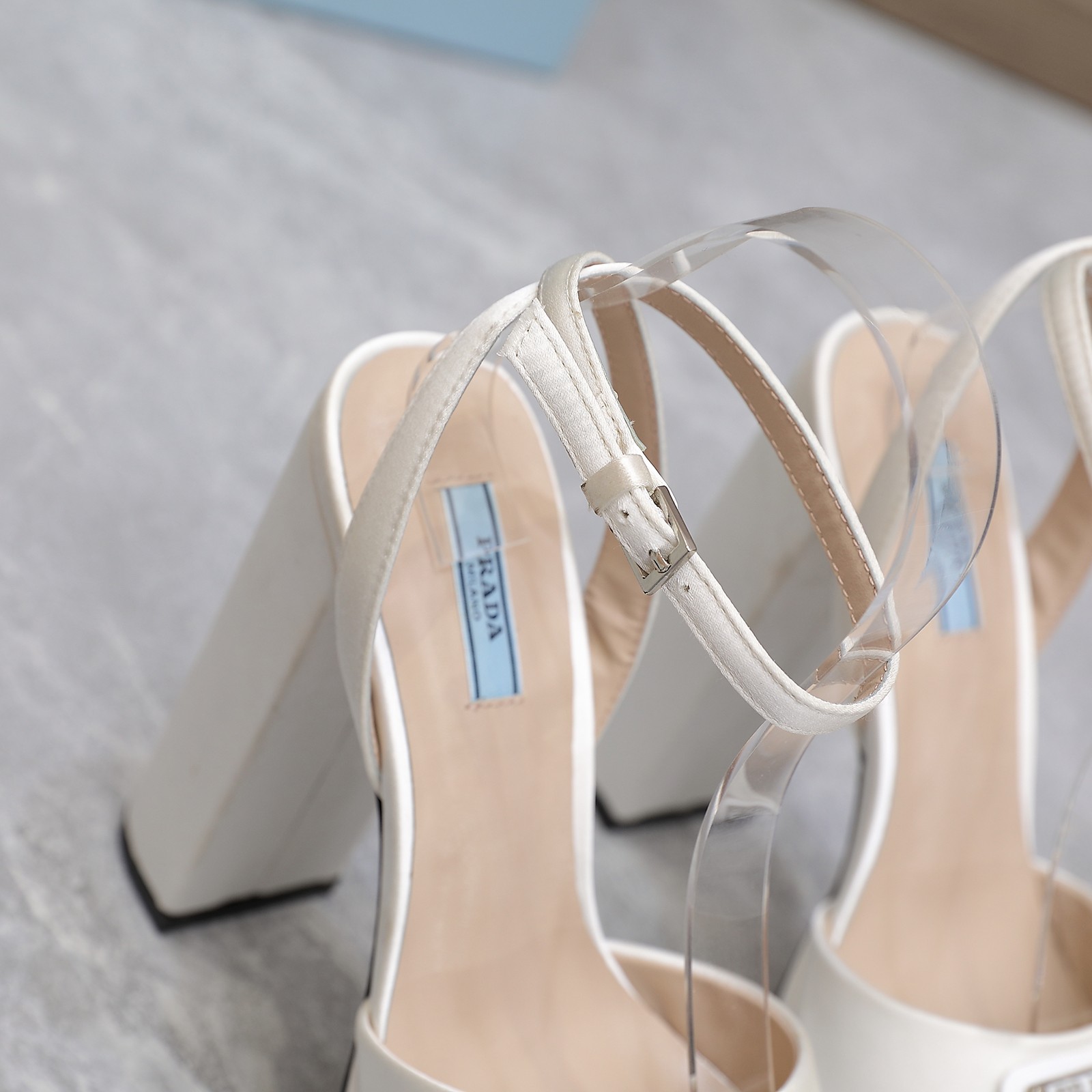 Prada High-Heeled Satin Sandals - DopestKickz