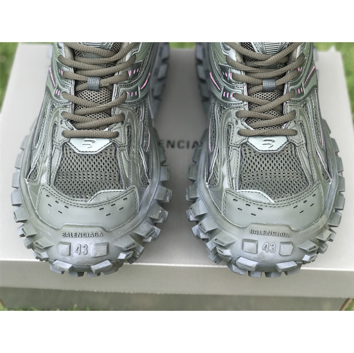 Balenciaga Defender Sneaker In Dark Green Mesh And Nylon - DopestKickz