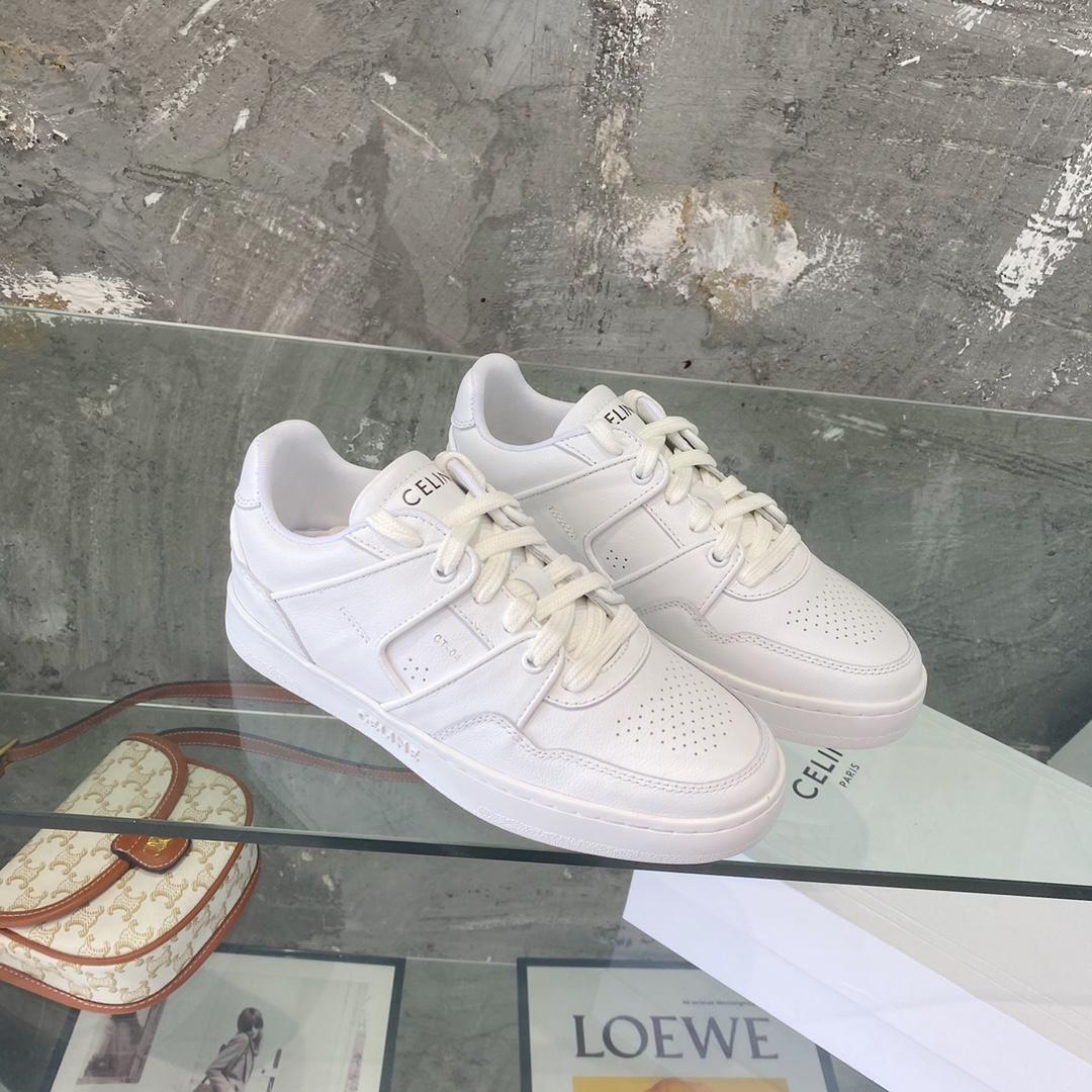 Celine Trainer Low Lace-Up Sneaker In Calfskin - DopestKickz