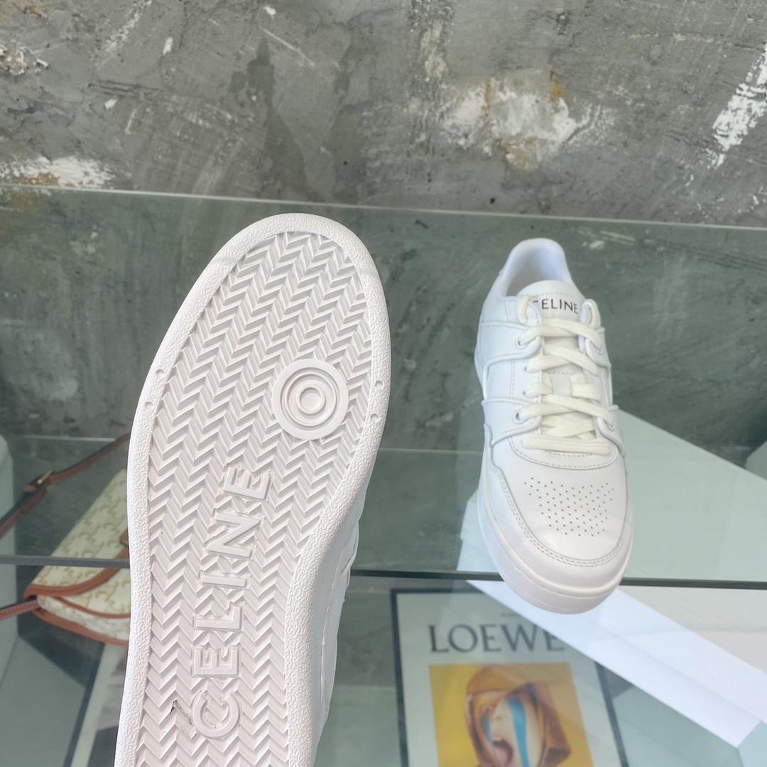 Celine Trainer Low Lace-Up Sneaker In Calfskin - DopestKickz
