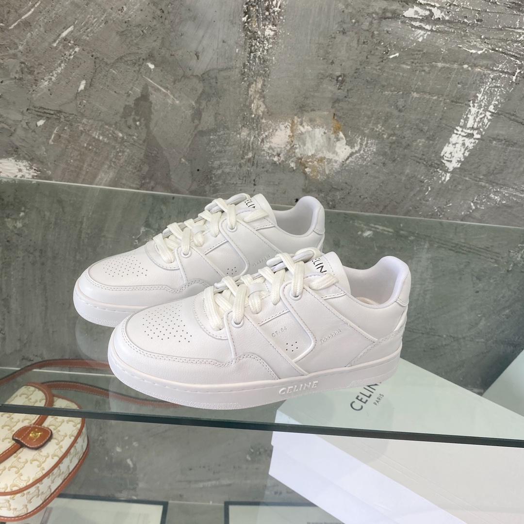 Celine Trainer Low Lace-Up Sneaker In Calfskin - DopestKickz