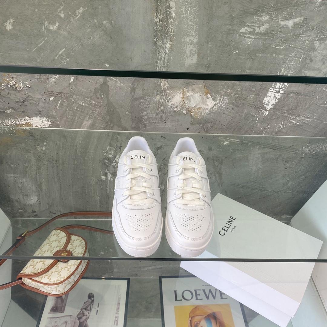Celine Trainer Low Lace-Up Sneaker In Calfskin - DopestKickz