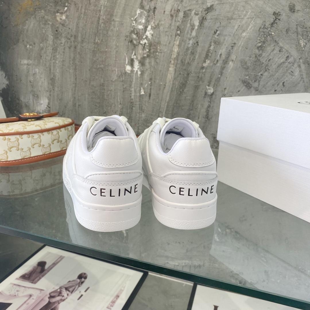Celine Trainer Low Lace-Up Sneaker In Calfskin - DopestKickz