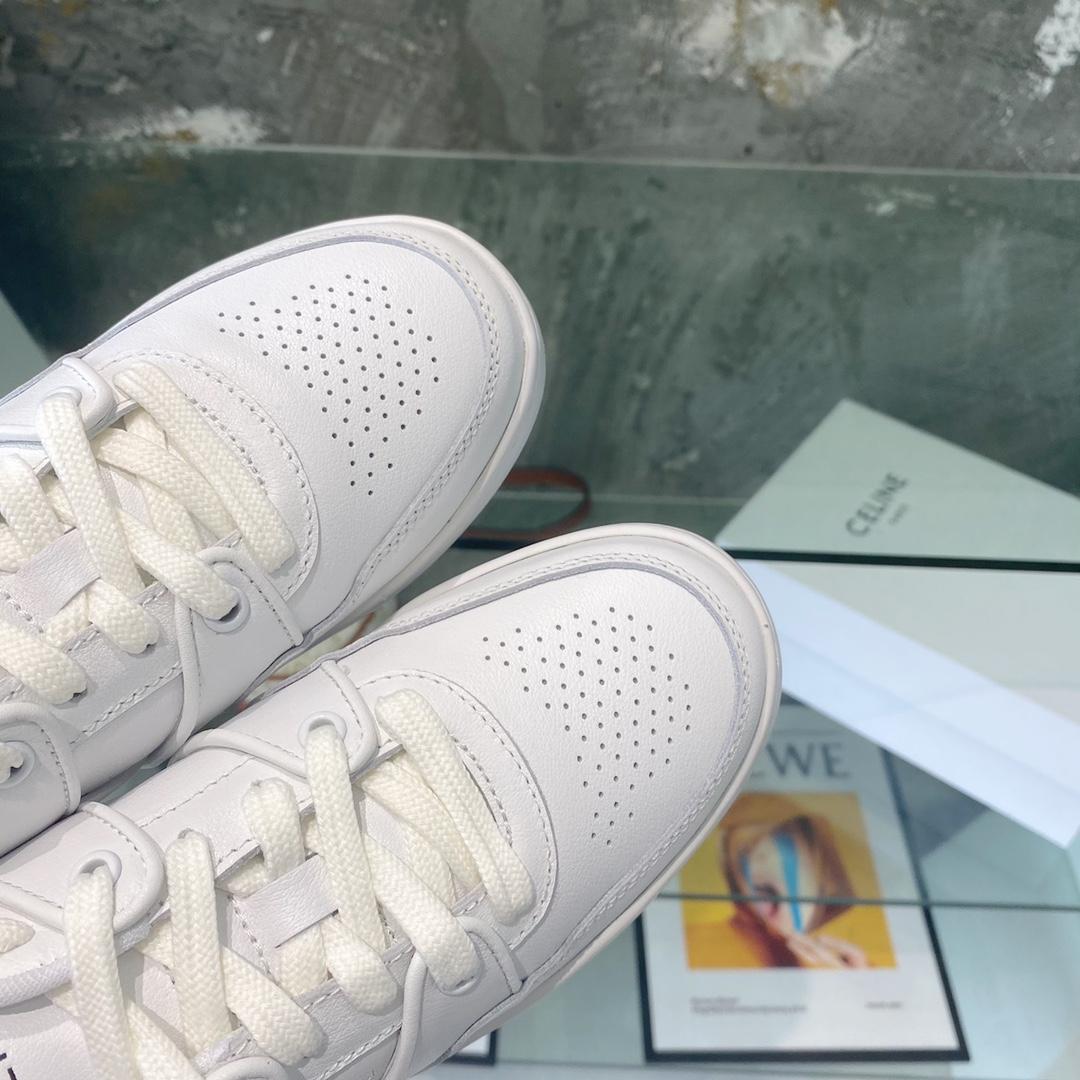 Celine Trainer Low Lace-Up Sneaker In Calfskin - DopestKickz