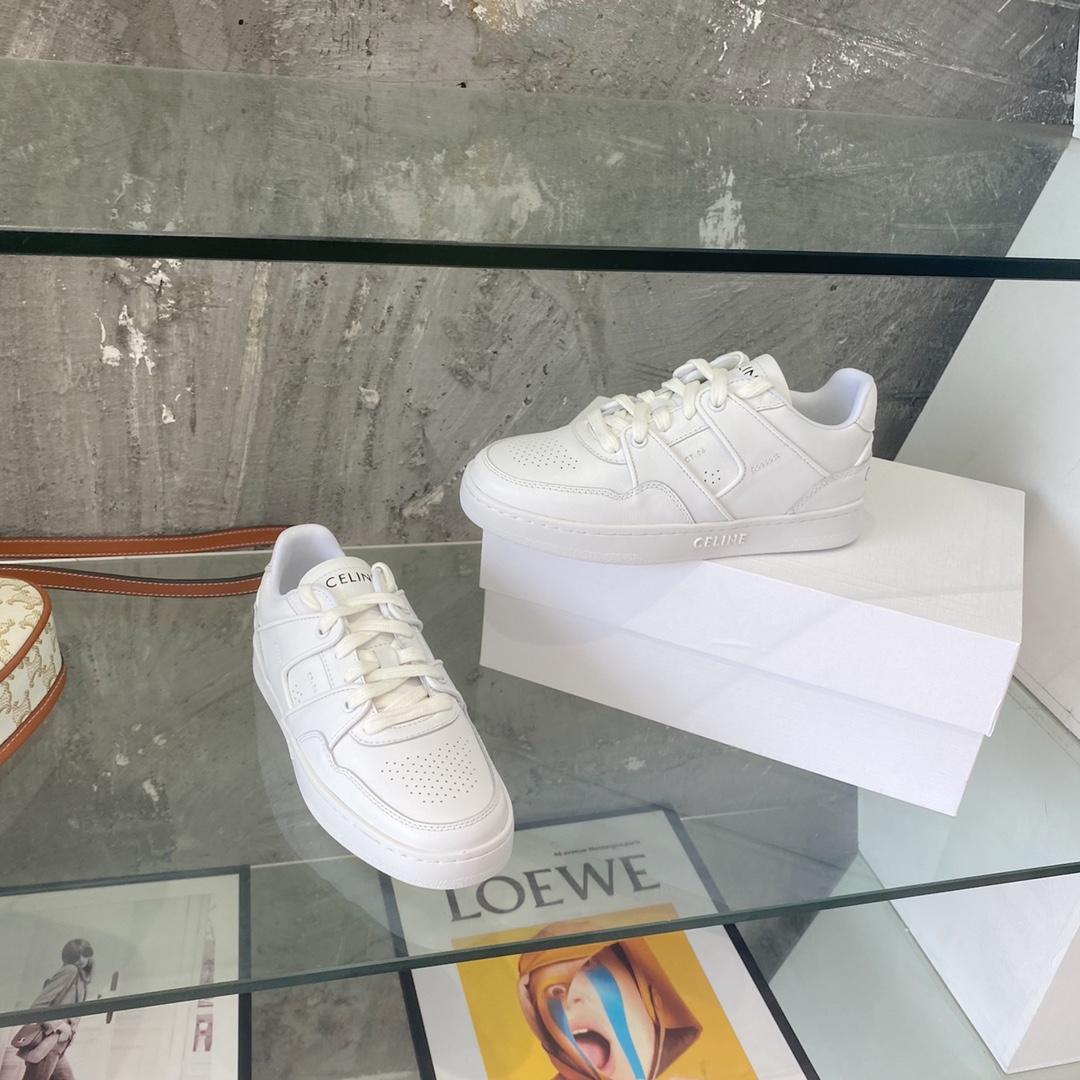 Celine Trainer Low Lace-Up Sneaker In Calfskin - DopestKickz
