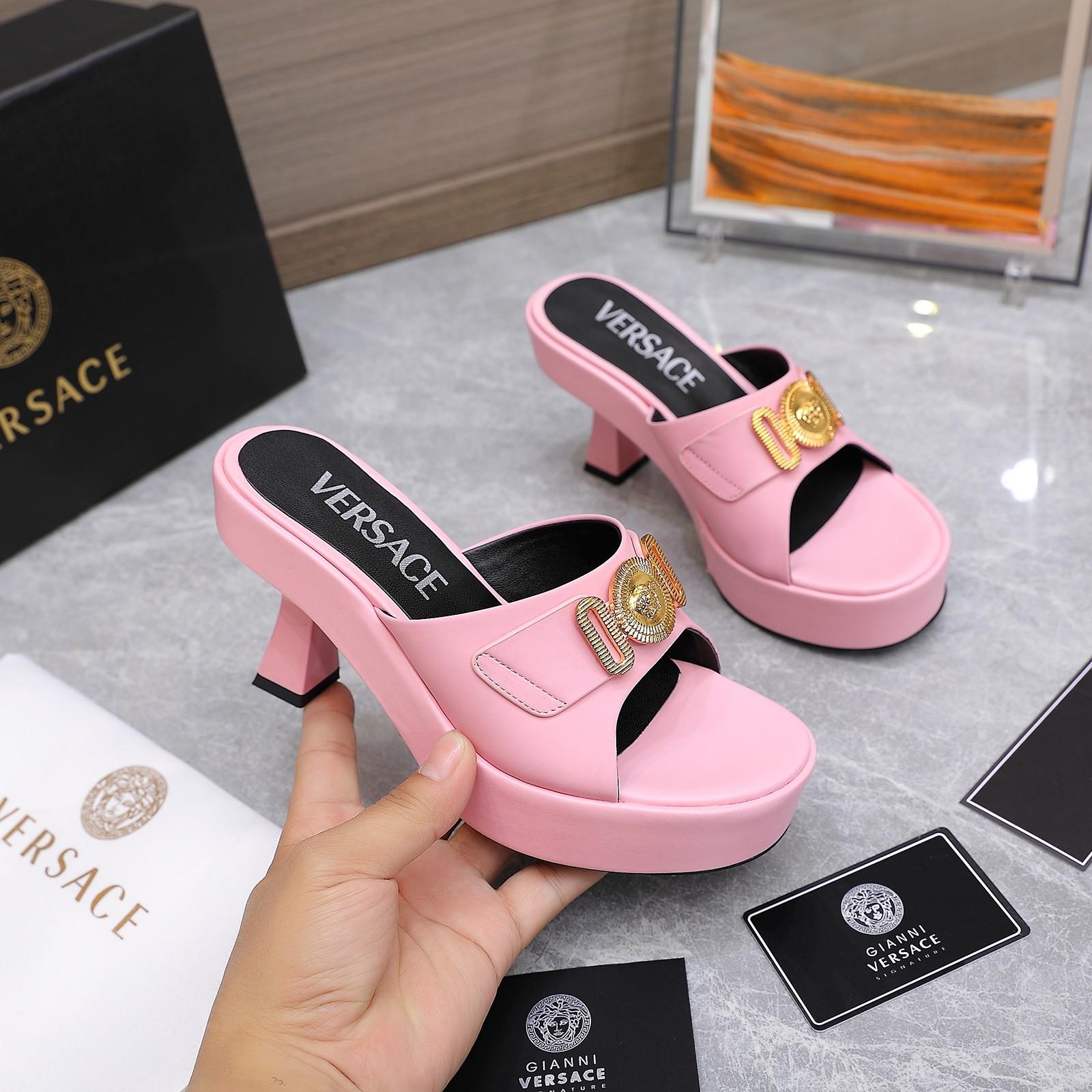 Versace Medusa Biggie Crystal Mules - DopestKickz