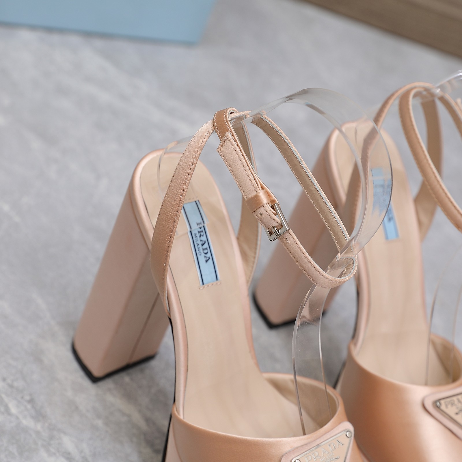 Prada High-Heeled Satin Sandals - DopestKickz