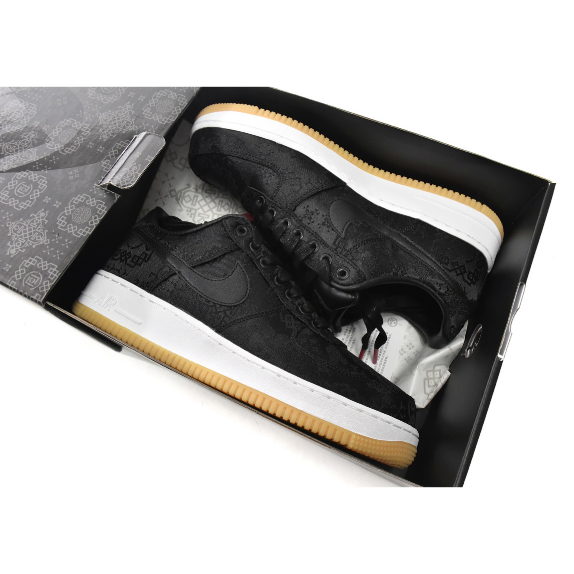 Nike Air Force 1 Low Fragment Design x Clot Black Silk Sneaker     CZ3986-001 - DopestKickz