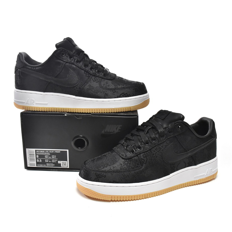 Nike Air Force 1 Low Fragment Design x Clot Black Silk Sneaker     CZ3986-001 - DopestKickz