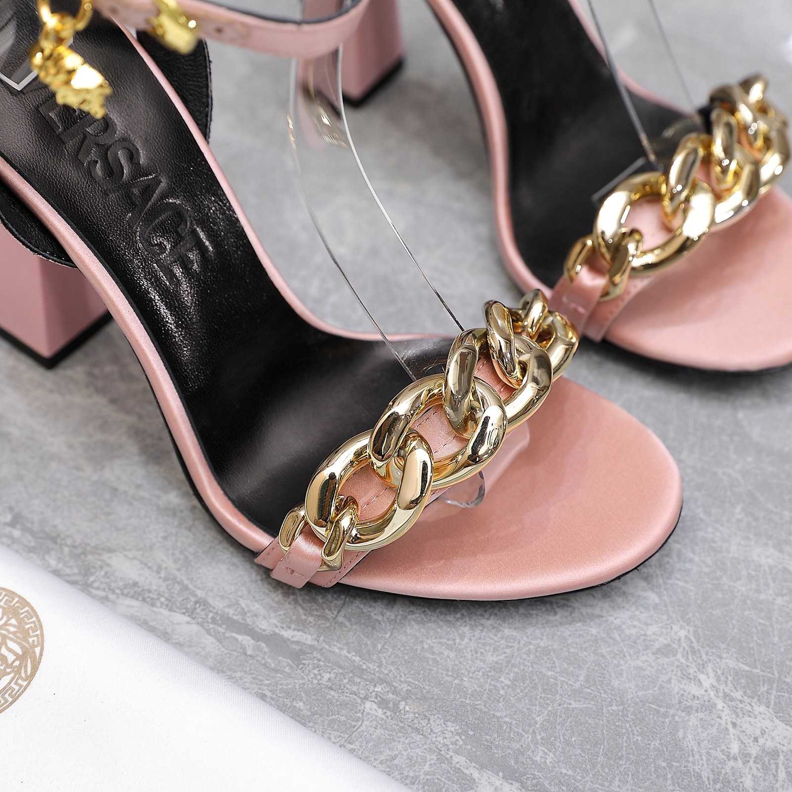 Versace Medusa Chain High Heel Sandals - DopestKickz