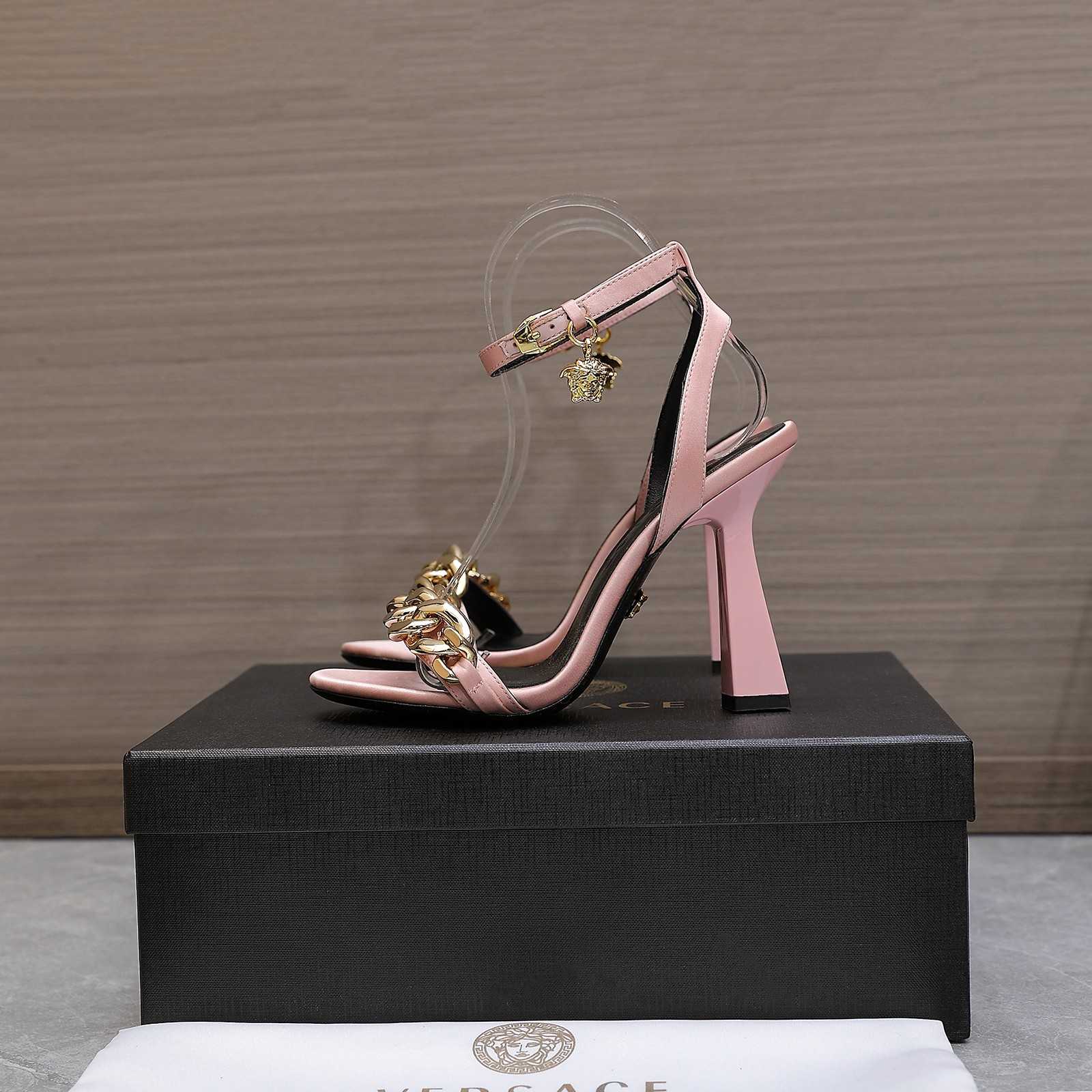 Versace Medusa Chain High Heel Sandals - DopestKickz