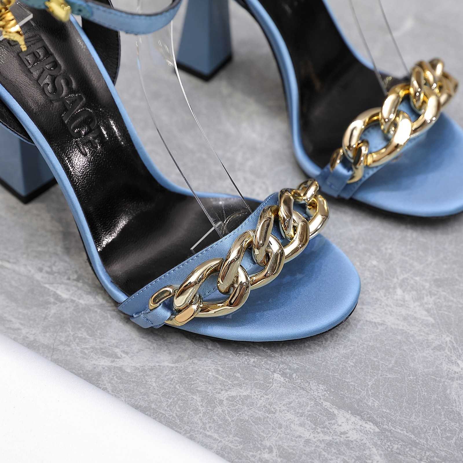 Versace Medusa Chain High Heel Sandals - DopestKickz