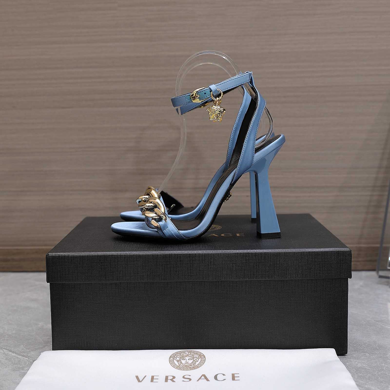 Versace Medusa Chain High Heel Sandals - DopestKickz