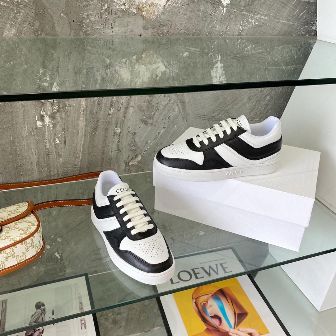 Celine Trainer Low Lace-Up Sneaker In Calfskin - DopestKickz
